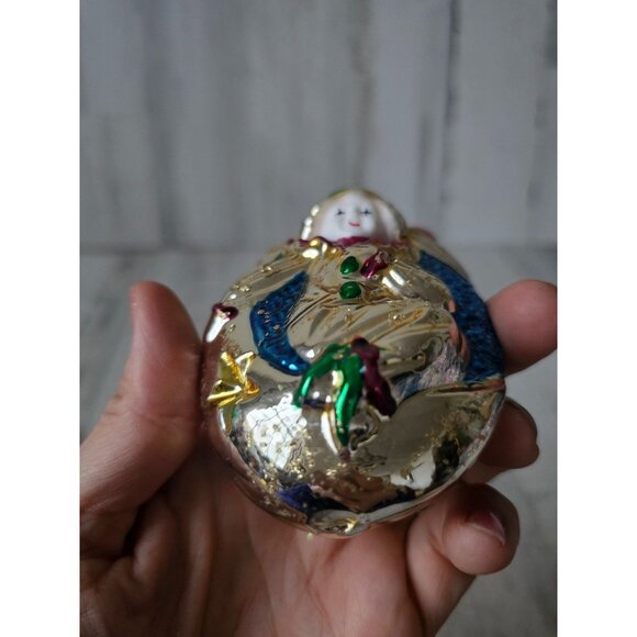 Vintage Mercury glass jester clown Moon ornament glass Xmas tree - Picture 7 of 7